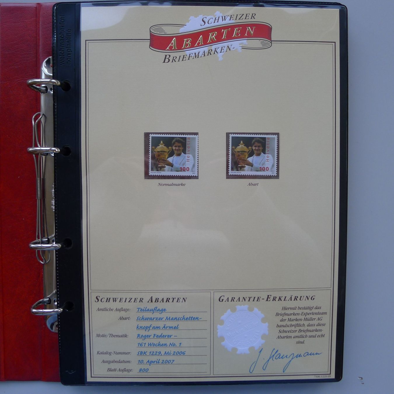 Alle Briefmarken: 2006-2010, Roger Federer, schöne Sammlung Abart & Belege! – Gebraucht aus Sursee von Luzernerraute 1