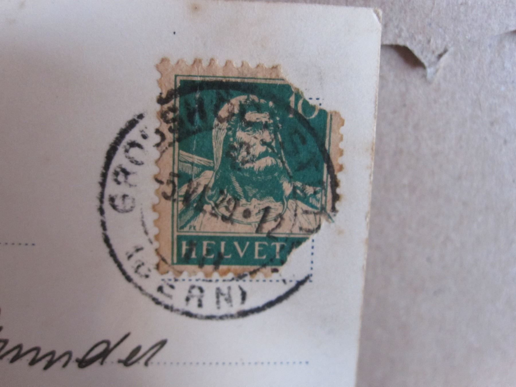 Cartoline postali: alte Schweizer Postkarte Gunten – Usato da Bärau venduto da perosch65 1