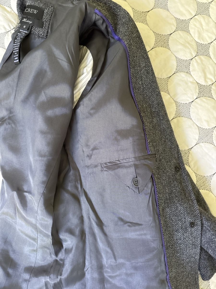 J.Crew Giacche: J. Crew Sakko Hacking grau Grösse 6 100% Wolle – Nuovo (secondo la descrizione) da Cham venduto da MC_0605 3
