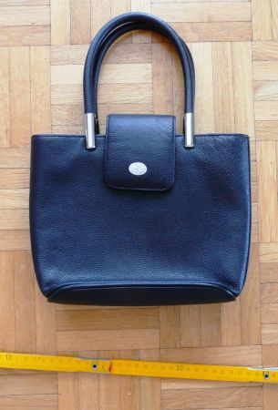 echte ANGELO FORTUNA Handtasche; schwarz