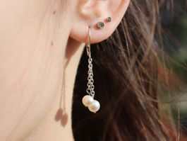 Earrings made of freshwaterpearls /Süsswasserperlen Ohrringe
