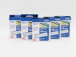 5x BROTHER TZe-241 Beschriftungsband 18mm (21105)