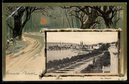 Litho Zürich, Der Utoquai, Blick auf Uf