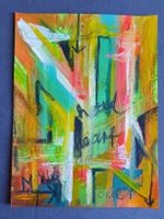 Abstrakte Malerei "Head or Heart" 36x48 