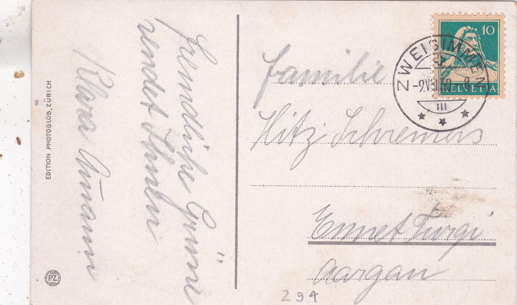 Cartoline postali: Zweisimmen 1930 – Usato da Herisau venduto da Lisegrat2008 1