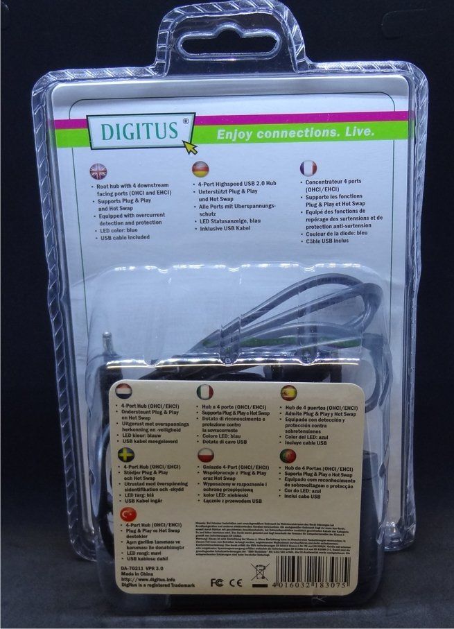 Hub & Switch: USB Hub Highspeed DIGITUS 4-Port NEU/OVP – Nuovo e nell'imballaggio originale da Zuzwil SG venduto da Pawnbroker 2
