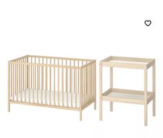 IKEA SNIGLAR Kinderbett und Wickeltisch Holz 