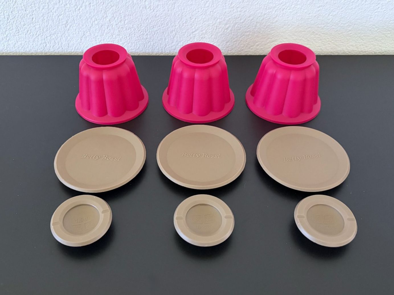 Betty Bossi Teglie da forno: Betty Bossi Puddingformen Silikon 3 Stück – Usato da Birr venduto da Jamonline 2