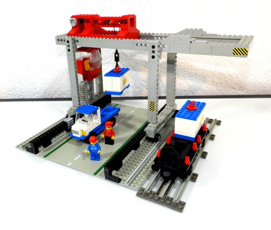 LEGO 12V EISENBAHN 7823 CONTAINER KRAN MIT BAHNWAGON Gebraucht In 