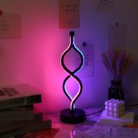 RGB LED Spiral-Tischlampe 34cm - Stimmungslicht Deko USB 🌈
