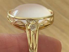 Luxus Elegante Gr.19,5 / 9,5 Ring Farbe: Gold/Rosa