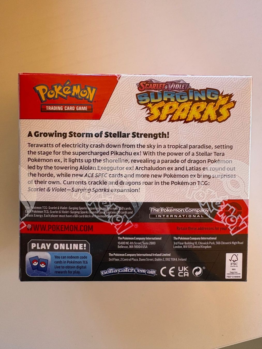 Pokémon Carte collezionabili: Pokémon - Surging Sparks Displays EN – Usato da Bottens venduto da 100limites 3