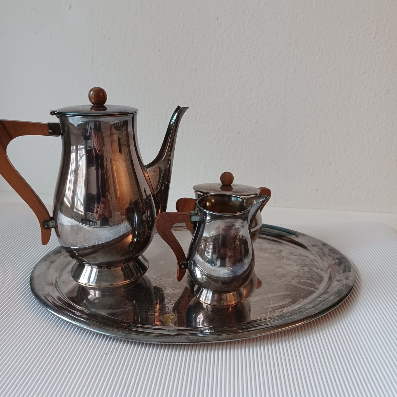 Sigg Set di piatti: Silber- TEESERVICE. Alt von der Marke SIGG – Usato da Zürich venduto da Bellabo 1