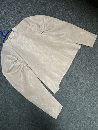 Damen Bluse in Beige mit Glanzeffekt