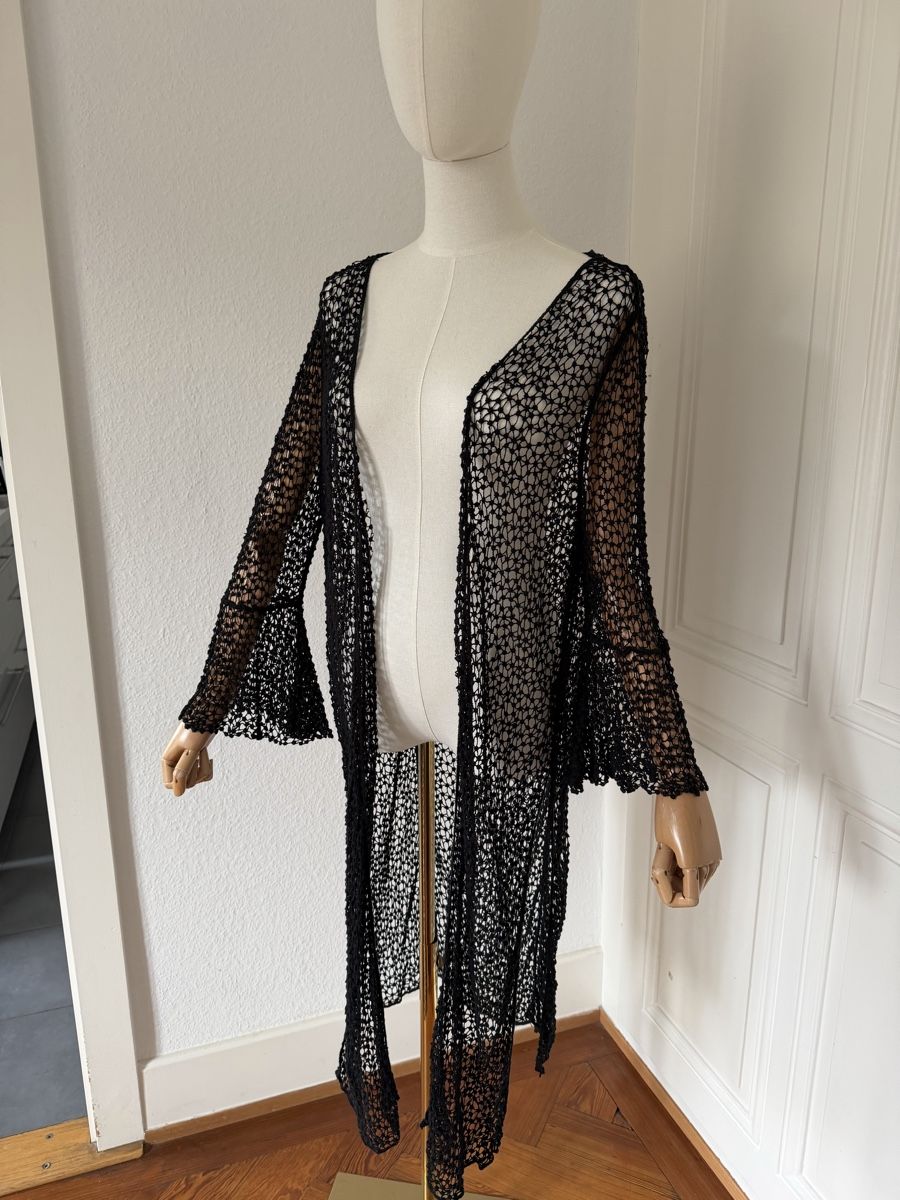 Tuniche: Black Crochet cover up - Perfect for Summer – Usato da Genève venduto da nba_l98n 1