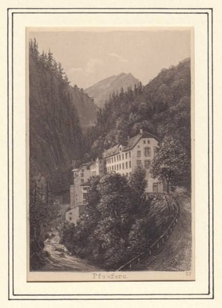 Incisioni: PFÄFERS, AQUATINTA UM 1850 – Antico da Grüningen venduto da Kartensammler