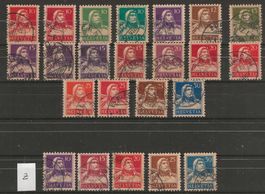 1914-1933 : alle Ausgaben " Tellkbrustbild " - KP 327.--
