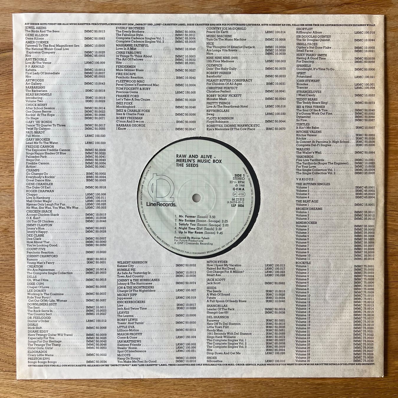 Dischi in vinile: Seeds - Raw & Alive / D-Press. 1981 - Very nice Copy – Usato da Gais venduto da soundcave57 2