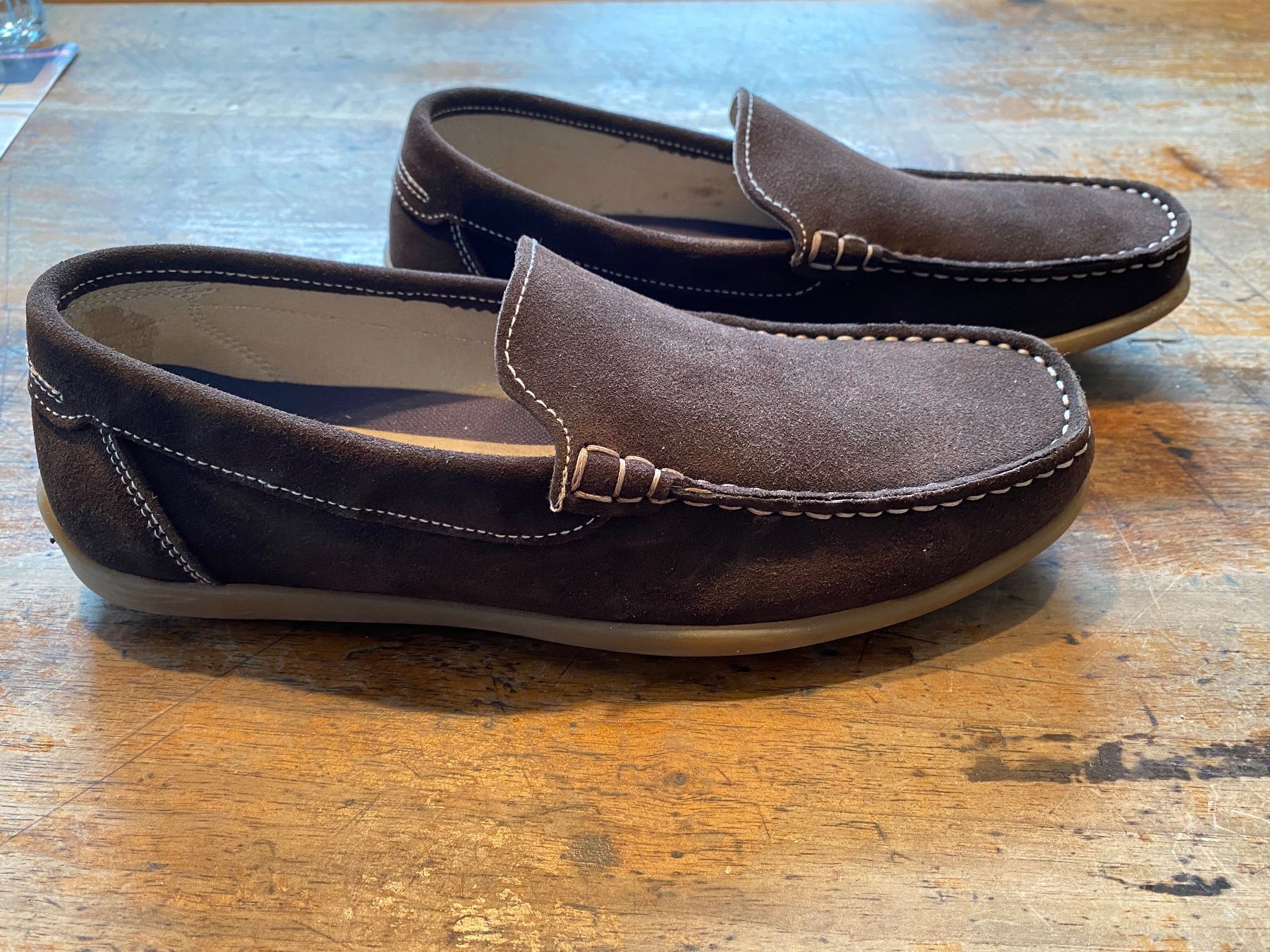 Scarpe da uomo: ABBA Loafers Gr. 39, braun, Wildleder – Nuovo (secondo la descrizione) da Luzern venduto da i-love-guacamole 1