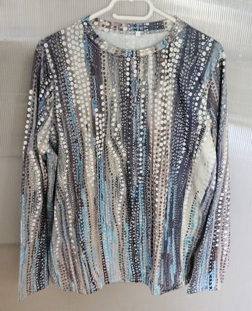Langarm-Shirt blau-grau XL (40) - Spendenaktion