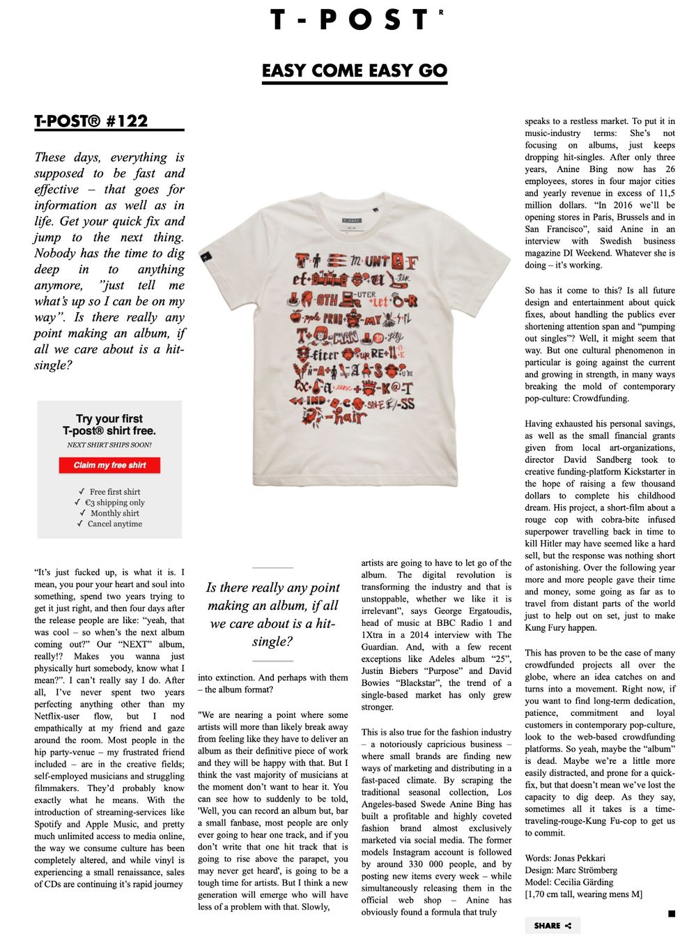 T-shirt: T-post.com Special T-Shirts mit Background - Grösse M – Nuovo (secondo la descrizione) da Münsingen venduto da Omasaki