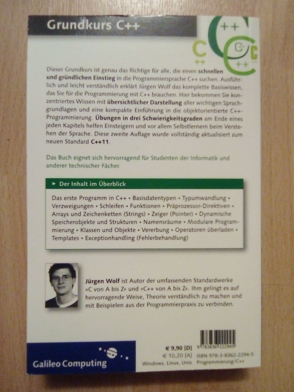 Libri: Grundkurs C++ Jürgen Wolf – Nuovo (secondo la descrizione) da Winterthur venduto da Colonica 1