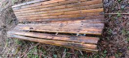 Gartenbank Metallbeine für Restaurierungsprojekt