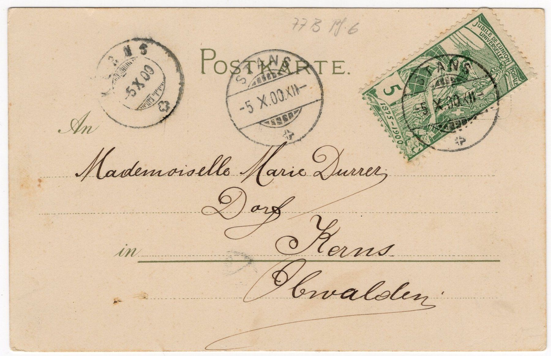 Cartoline postali: schöne Jugendstil Litho von Mailick – Usato da Eglisau venduto da Chperfins 1