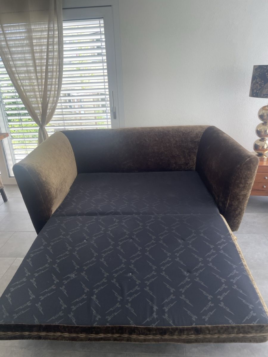 Divani: Bretz XL Sofa / Bett  in Gold Samt – Usato da Brugg AG venduto da naturwarenladen 5