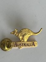 Pin Känguru Australien goldfarben