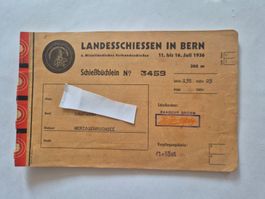 Schiessbüchlein Landesschiessen Bern 1936