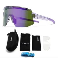 NEU! BLIZ Sportbrille Transparent-Lila  Grün-Violettes Bild1