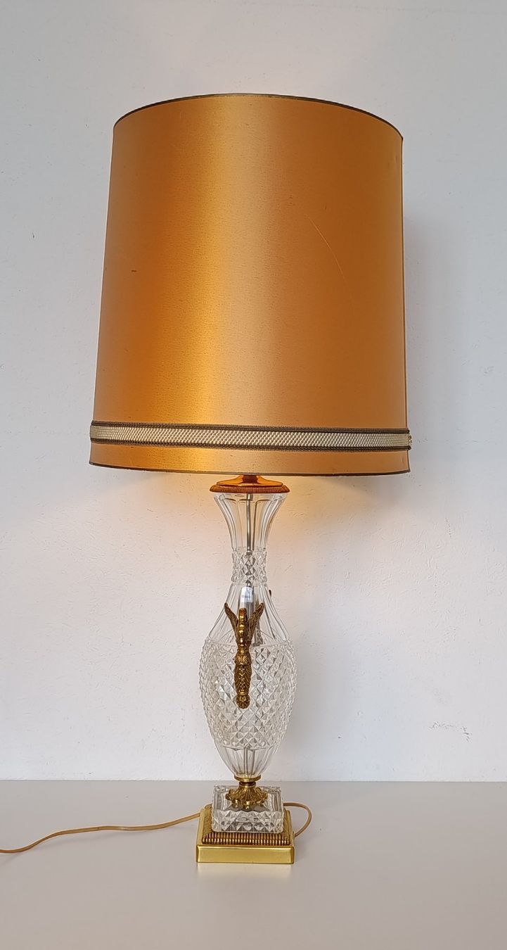 Baccarat Lampade: Antike Baccarat Glas Lampe mit Messingdetails – Usato da Herisau venduto da Tosam_WinWin 2