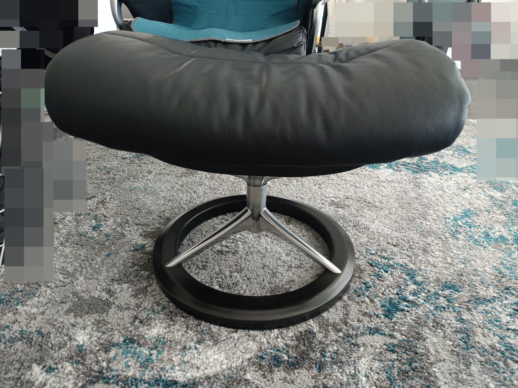 Stressless Fauteuils: Stressless Sessel mit Hocker, schwarzes Leder / Relaxsessel – D'occasion à Bülach par SunniMaro 8