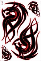 Drachen Dragon Aufkleber Sticker 1Bogen 27x18cm Tuning ST397