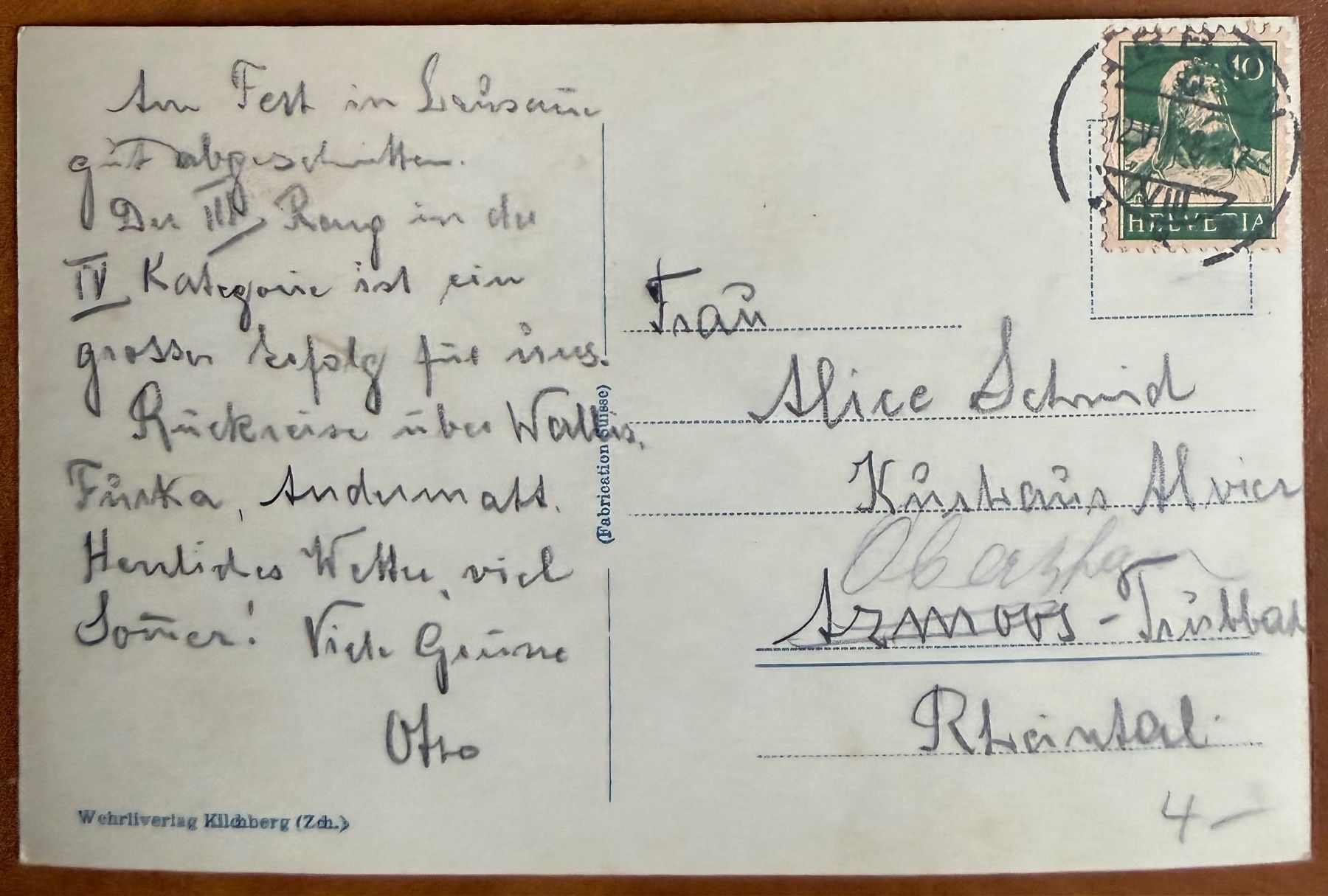 Ansichtskarten: Teufelsbrücke - 1928 – Gebraucht aus Lutry von Ediego 1
