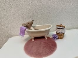 Badewanne für Puppenhaus - passend auch zu Maileg