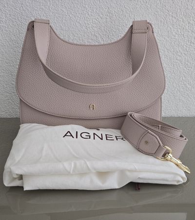 Handtasche Aigner Fliederfarbig Leder