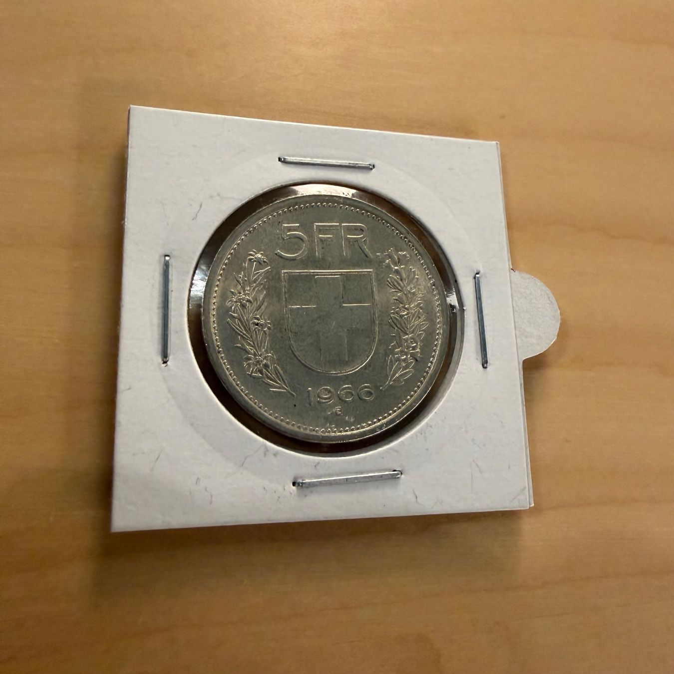 Tutti le monete: Schweizer Silbermünze 5 Franken 1966 – Usato da Wädenswil venduto da NicolaGB