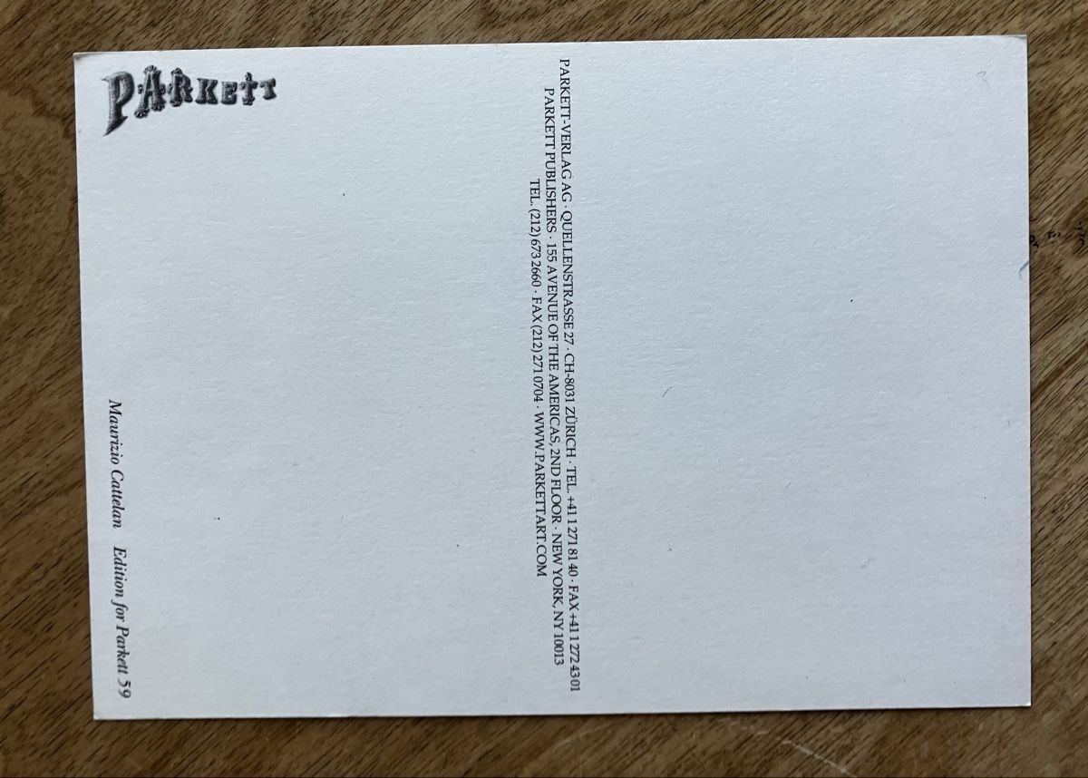 Cartoline postali: AK Maurizio Cattelan – Nuovo (secondo la descrizione) da Buchs AG venduto da Allerleis 1