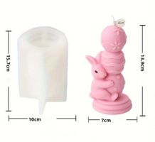 Giessform Silikonform Hase mit Ostereierturm
