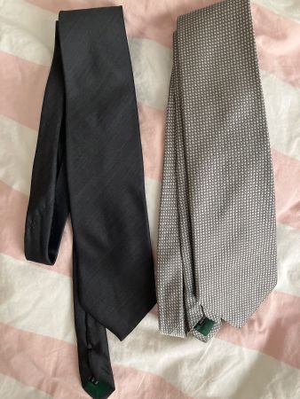 2 x Krawatte, Krawatten, 100% Seide, Zadi Milano