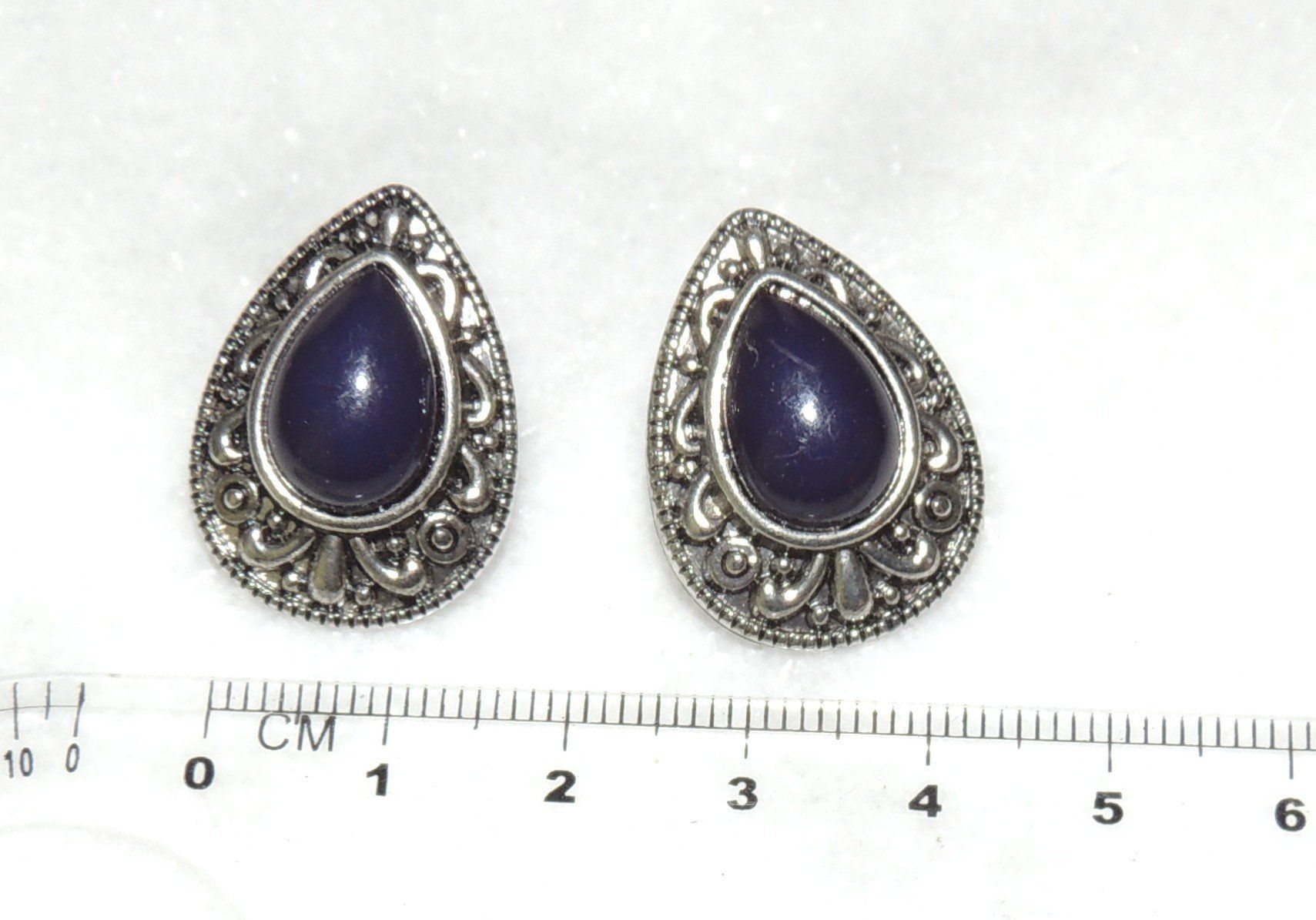 Orecchini pendenti & Orecchini a lobo: SCHÖNE OHRSTECKER "LAPISLAZULI & ALT-SILBER-OPTIK" NEU – Nuovo (secondo la descrizione) da Au ZH venduto da FashionConsultant 1