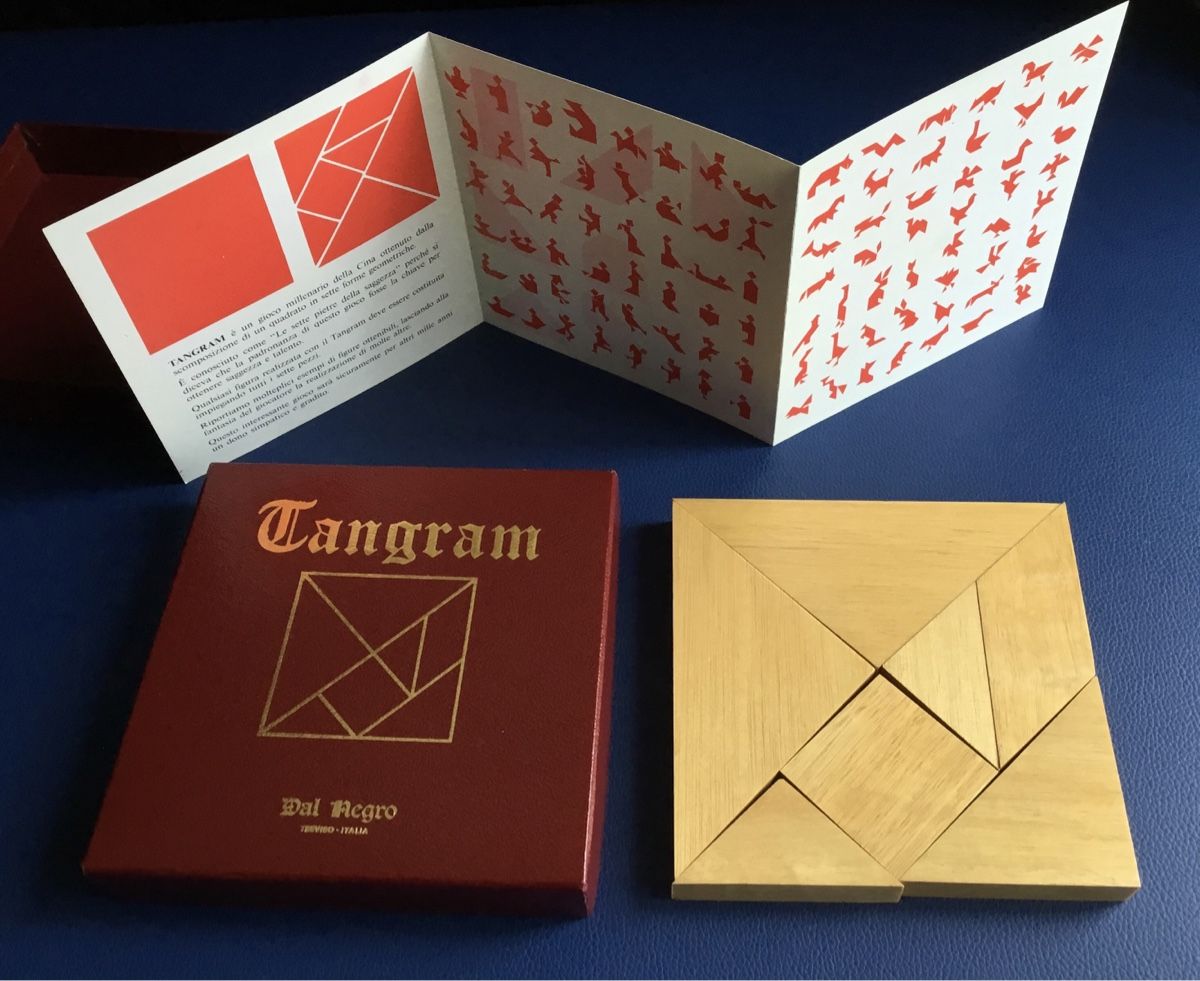 Giochi: Tangram, Jeu en bois vintage de Dal Negro, – Nuovo e nell'imballaggio originale da Commugny venduto da rit_5lq2 4