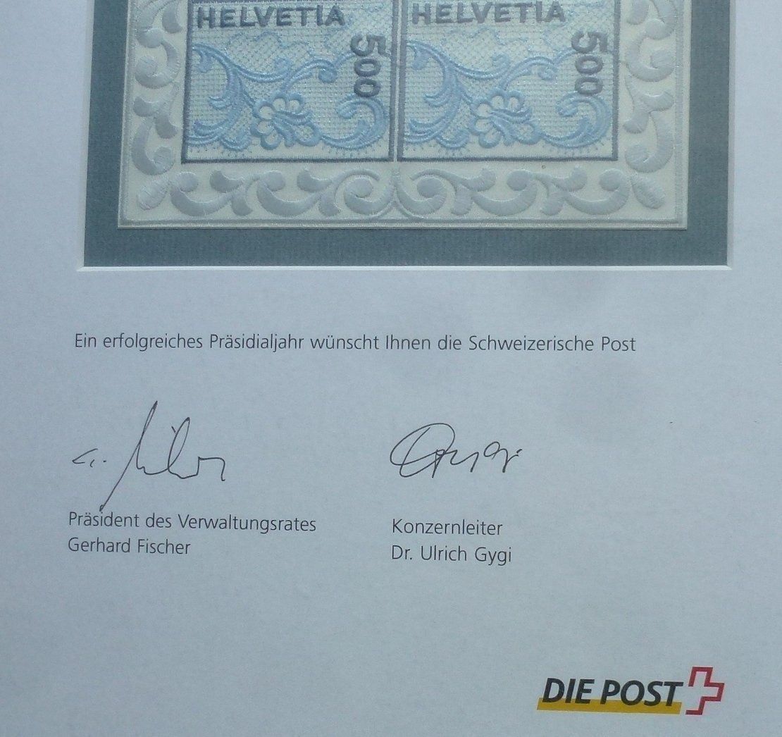 Alle Briefmarken: Wunderschöner Stickereiblock eingerahmt – Gebraucht aus Walkringen von Casablanca777 2