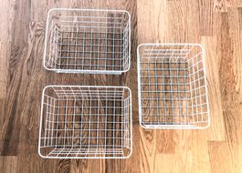 3er Set Metallkörbe
