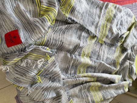Schal erfurt Damen gestreift grau/ 155 x155 Cm