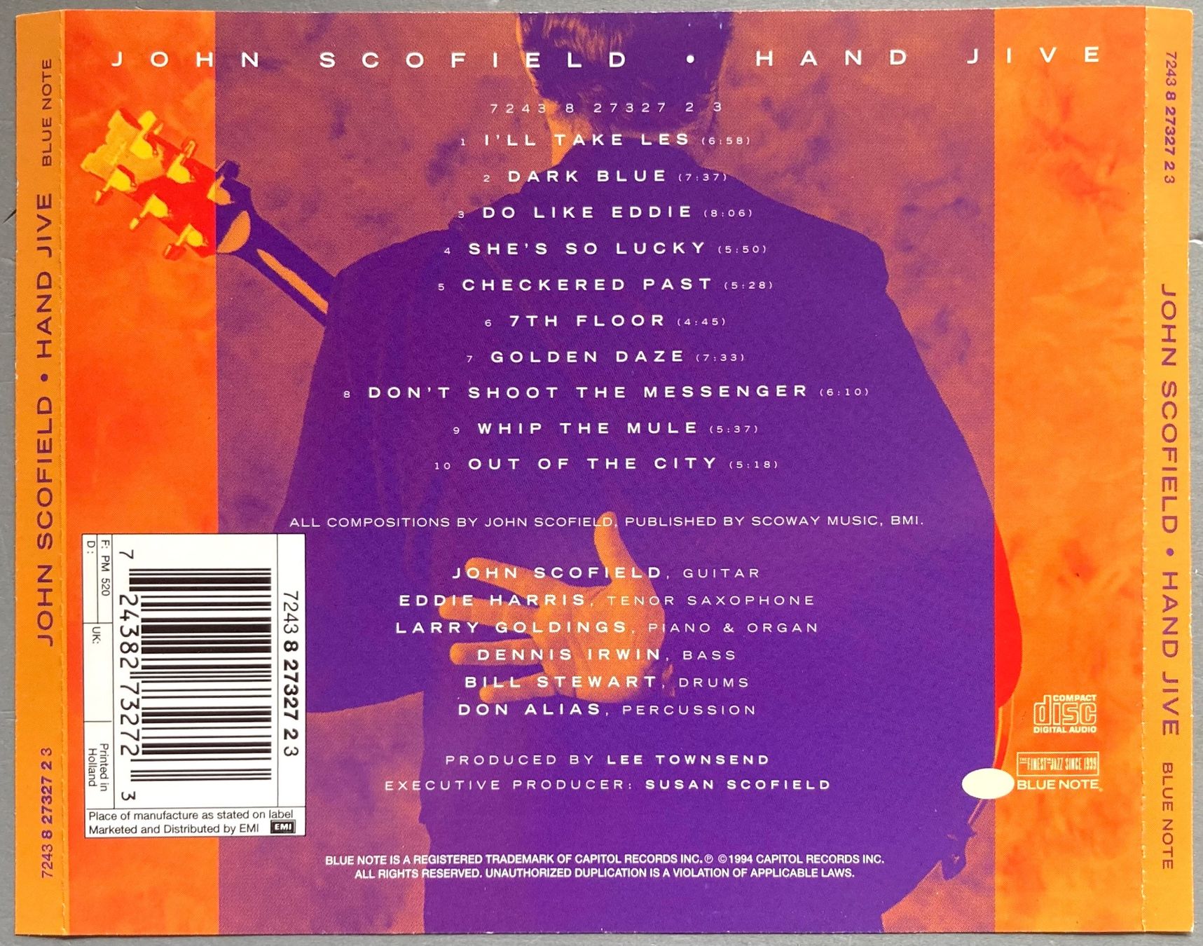 CDs: JOHN SCOFIELD - HAND JIVE – D'occasion à Poliez-Pittet par Newtown-Records 1