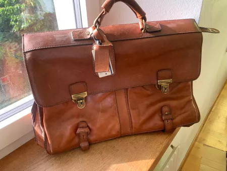 Exklusive Herren Reisetasche v. Barantani Italy Vintage Lede