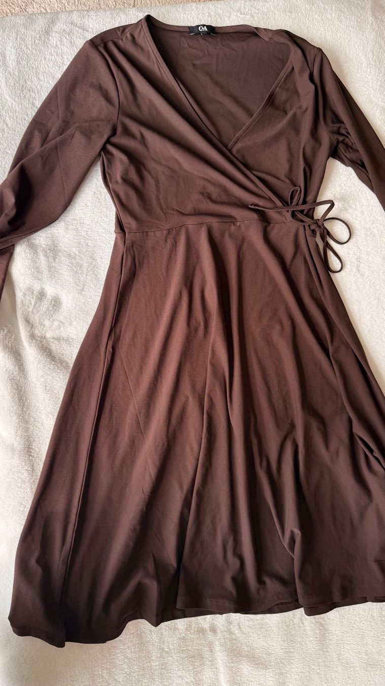 C&A Kleider: Wickelkleid braun Grösse M – Gebraucht aus Warth von sue500 3